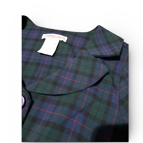 Vintage Plaid Blazer Jacket - Picture 4 of 6